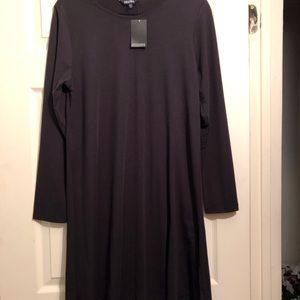 Black long sleeve swing Dress